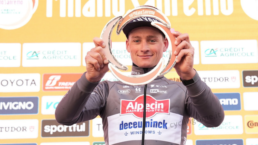 3 Giganti su Sanremo: Van der Poel, Ganna e Pogacar! cyclingtime-vanderpoel