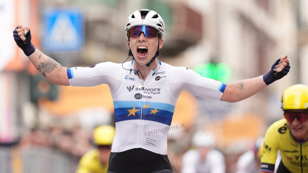 L'acuto di Wiebes a Sanremo cyclingtime-wiebes