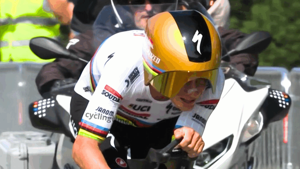 Evenepoel domina la crono e vola al comando del Delfinato cyclingtime-evenepoel